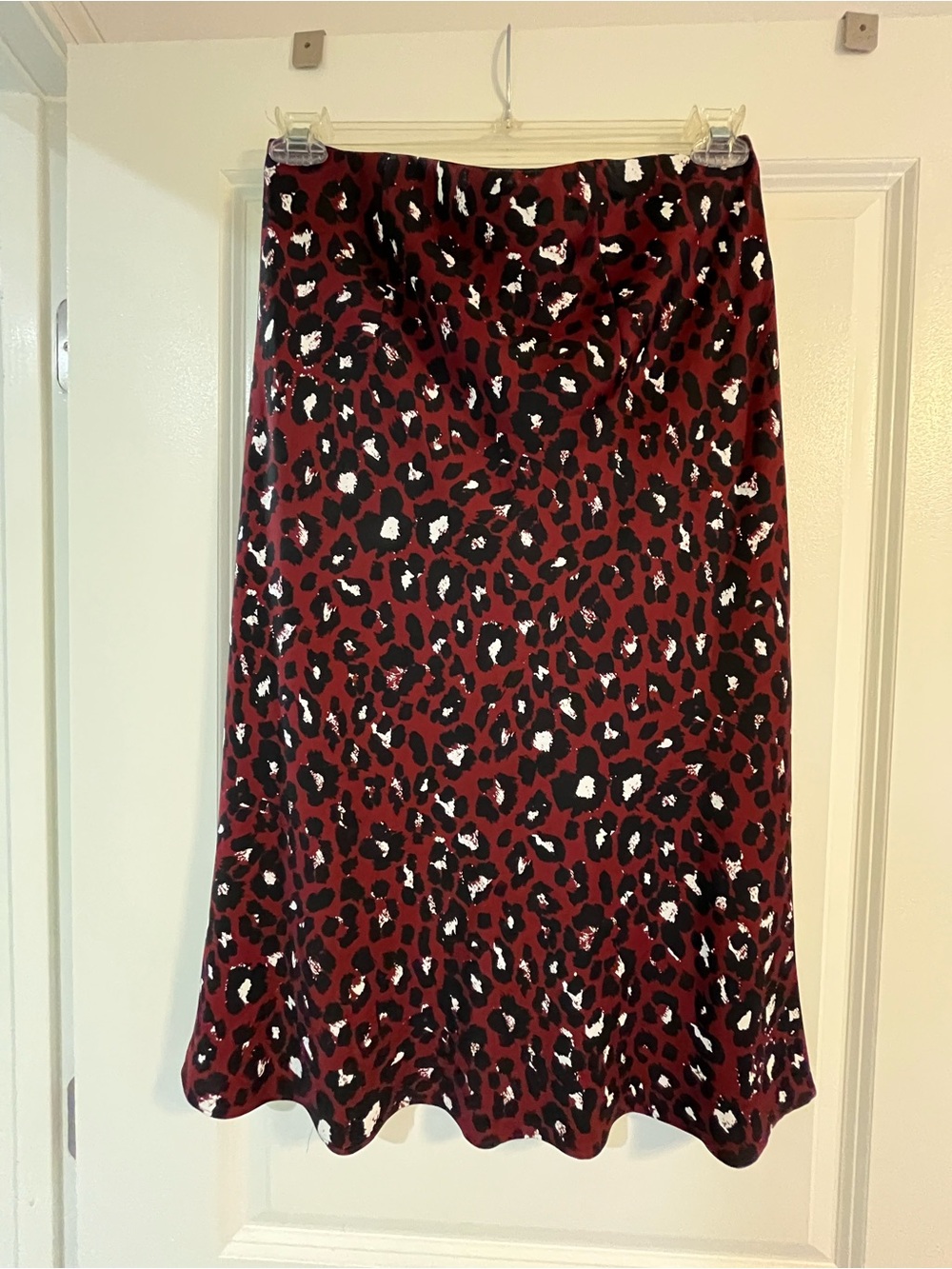 LOFT Outlet Leopard-Print Midi Skirt